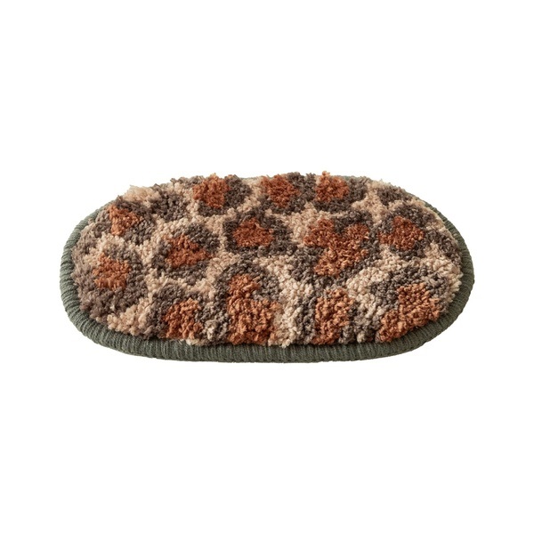 もこもこアイランド nook mat Sサイズ(ブラウン／Leopard)