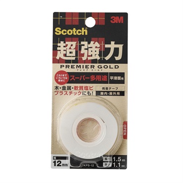 3M　スコッチ　超強力両面テープ　プレミアゴールド 　12mm×1.5m