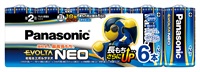 パナソニック　エボルタネオ　アルカリ乾電池　６P(単２形)
