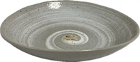 美濃焼　軽量土物　グレー刷毛　食器　陶器(皿中)