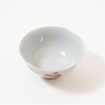 波佐見焼　土物ミニ茶碗　リンゴ
