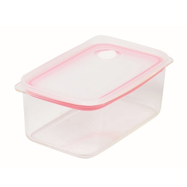 パール金属　Easy Clean　深型　密閉保存容器(ピンク-M)