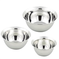 ワイドリム　 ステンレスボール3点セット(15･18･21cm)　ボウル(HB-3583)