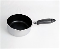 パール金属　ふっ素加工両口付鍋14㎝　シルバー(HB-6096)