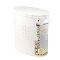 RICE　お米袋のままストック5㎏用　ホワイト　米びつ(5㎏用)