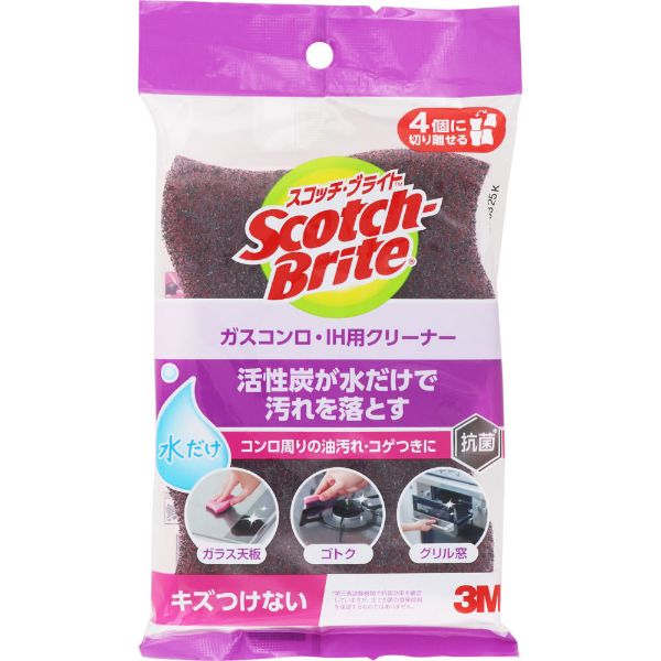 スコッチ・ブライト ガスコンロ・IH用クリーナー GH‐4K 4片 スコッチ・ブライト Scotch‐Brite スリーエム ジャパン(4549395035793)
