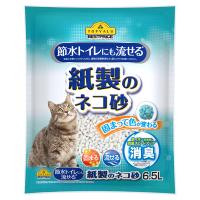 節水トイレにも流せる 紙製の ネコ砂 6.5L    トップバリュベストプライス(6.5L)