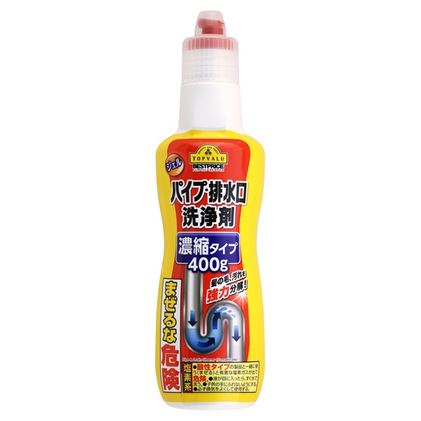 ジェルパイプ・排水口洗浄剤濃縮タイプ 400g トップバリュ