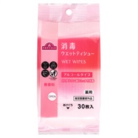 薬用 消毒ウエットティシュー アルコールタイプ 無香料 30枚    【指定医薬部外品】 トップバリュ(30枚入)