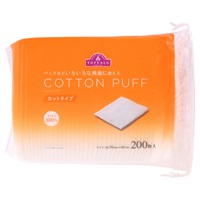 コットンパフ カットタイプ 200枚    トップバリュ(カットタイプ 200枚)