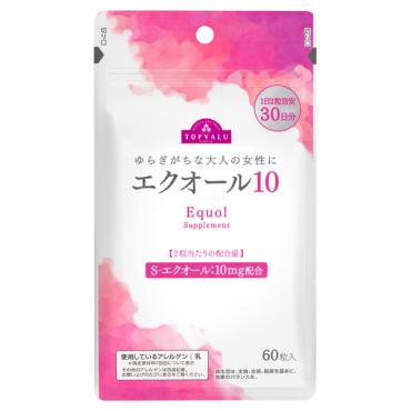 ゆらぎがちな大人の女性に エクオール 10 1日2粒目安 30日分 60粒 トップバリュ TOPVALU イオントップバリュ(60粒)