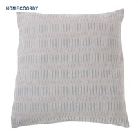 コムサデモード　ホーム　クッションカバー　新品 ホームコーディ ザブクッションカバー（座布団カバー）ウェーブ ブルー