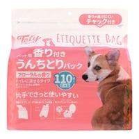 フェティ ペット用 香り付き うんちとりパック フローラルの香り トイレに流せるタイプ 110枚 フェティ Fety イオントップバリュ(110枚)