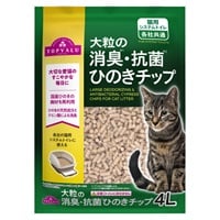大粒の消臭・抗菌ひのきチップ 猫用システムトイレ 各社共通 4L    トップバリュ(4リットル)