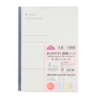 【在庫一掃】 トップバリュ まとめやすい罫線ノート イオン | 5冊パック B罫 ノート・メモ帳
