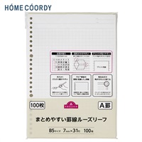 まとめやすい罫線ルーズリーフB5　A罫(B5・100枚)