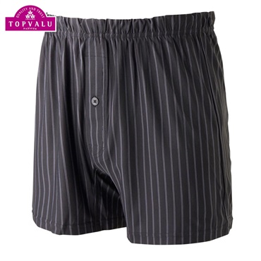 柔らかダブルストライプニットトランクス  メンズ(hk)(クロ-XL)