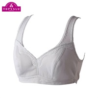 トップバリュ(TOPVALU) らくなブラジャー フライス レディス(ウスグレー-M)