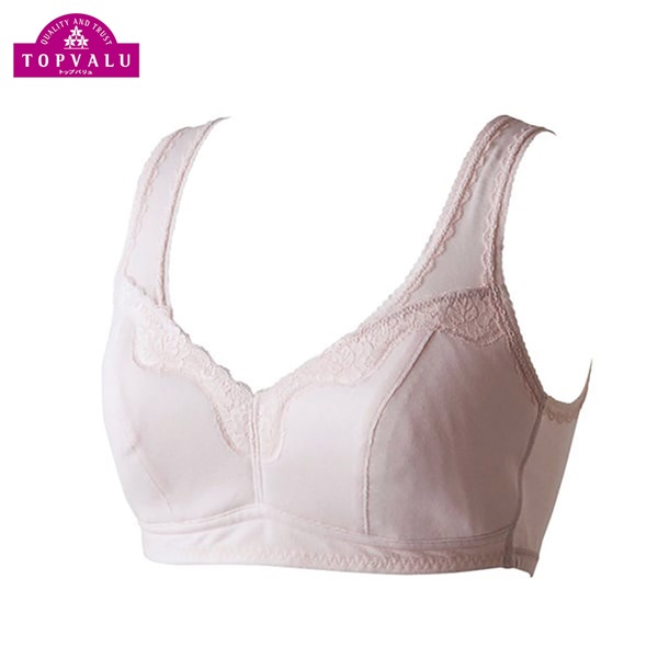 トップバリュ(TOPVALU) らくなブラジャー フライス レディス(ウスピンク-L)