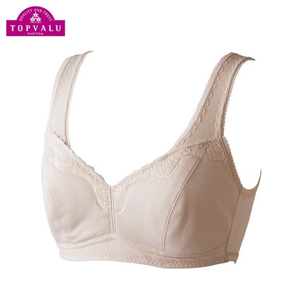 トップバリュ(TOPVALU) らくなブラジャー フライス レディス(ウスベ-ジュ-XL)
