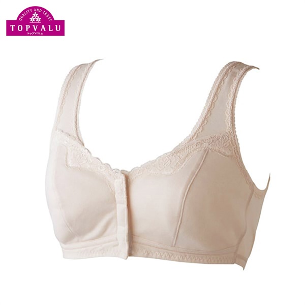 トップバリュ(TOPVALU) らくなブラジャー フライス前開き レディス(ウスベ-ジュ-XL)