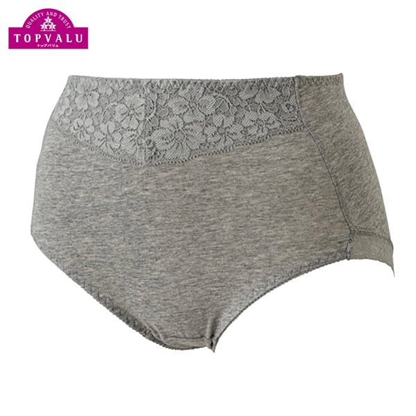 抗菌綿混ベア天竺フロントレース2枚組 深ばきショーツ レディス