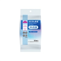 24時間抗菌 99.99%除菌 ウエットティシュー アルコール 携帯 30枚    トップバリュ(30枚)