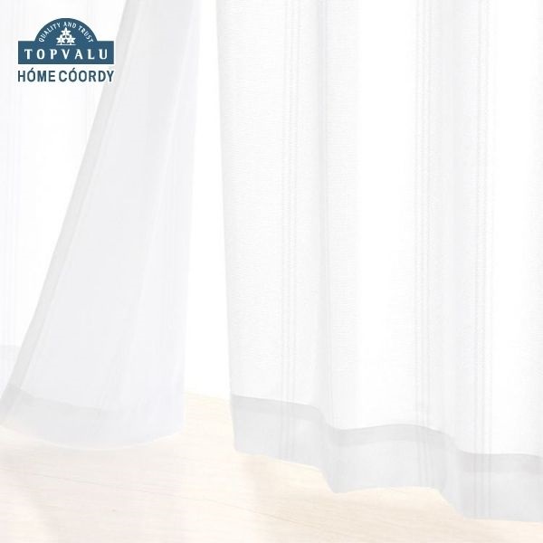 ホームコーディ　「取り寄せ」　花粉・遮熱　レースカーテン　アイボリー(アイボリー-125×168cm 1枚入)