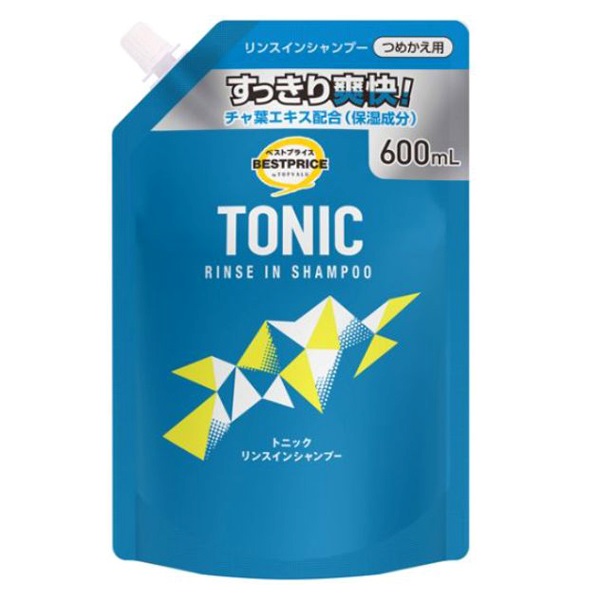 トニック リンスインシャンプー 詰替 600ml    トップバリュベストプライス(600ml)