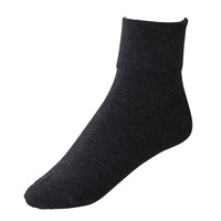 よりどりレッグアクセサリー履き口ゆったりクルーソックス12cm丈 レディス(チャコ－ルグレ－-21-23CM)