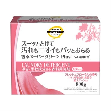 香るスーパークリーン Plus 漂白・柔軟成分配合 粉末タイプ フレッシュ