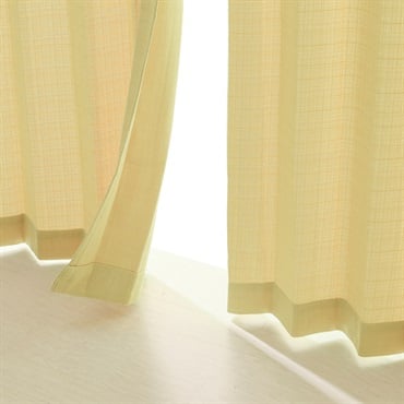 ホームコーディ　断熱厚地カーテン(イエロー-100×230cｍ　2枚入)