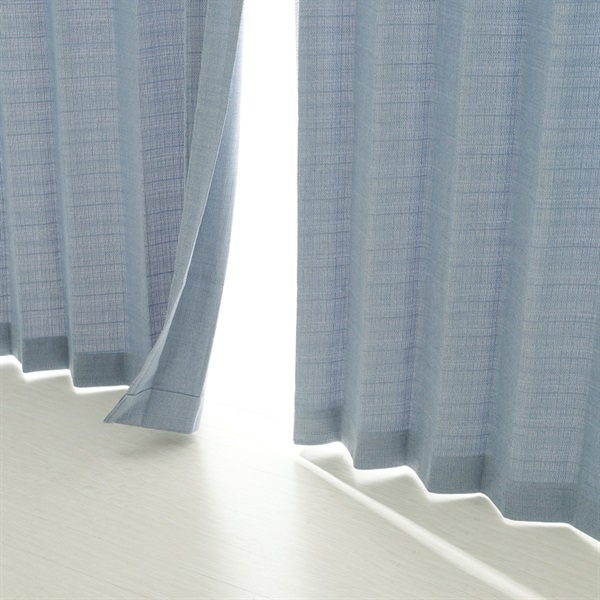 ホームコーディ　断熱厚地カーテン(ブルー-150×135cｍ　1枚入)