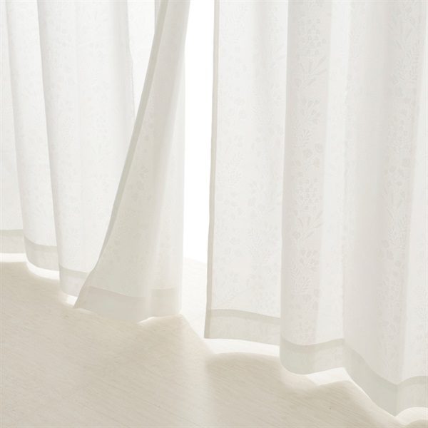 ホームコーディ 断熱・UVリーフ柄 レースカーテン | イオンスタイル