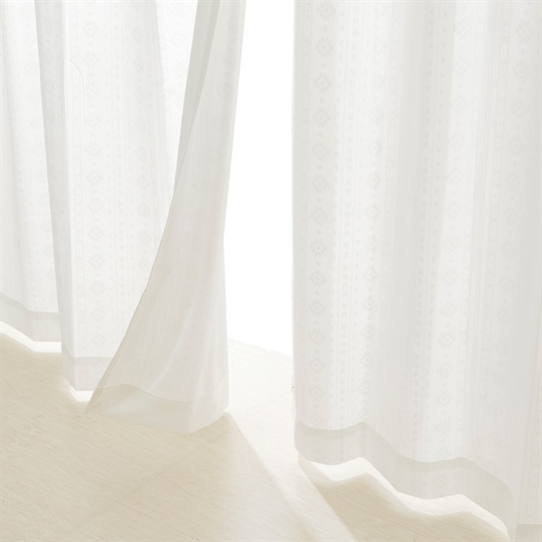 ホームコーディ 断熱・UV幾何柄 レースカーテン | イオンスタイル