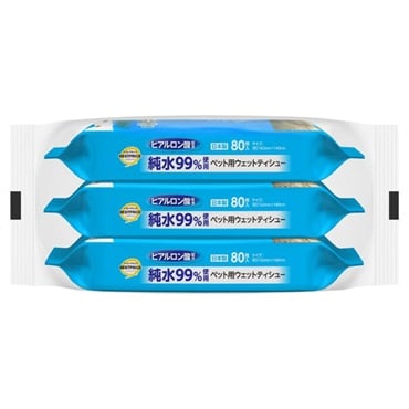 純水99%使用 ペット用 ウェットティシュー 3個パック トップバリュ ベストプライス TOPVALU BESTPRICE イオントップバリュ