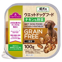 ウエット ドッグフード チキン&野菜 一般食 成犬用 100g トップバリュ