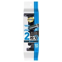 2枚刃カミソリ + 首振りヘッド 10本入    トップバリュベストプライス(10本入)