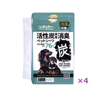 活性炭を使用したズレ防止付き消臭ペットシーツ   トップバリュベストプライス(レギュラー76枚×4袋)