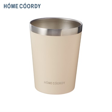 ホームコーディ　カップホルダーにも使えるタンブラー(ベージュ-290mL)