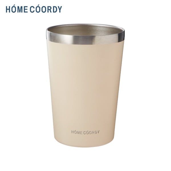 ホームコーディ　カップホルダーにも使えるタンブラー(ベージュ-460mL)