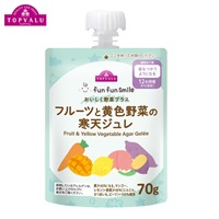 fun fun smile フルーツと黄色野菜の寒天ジュレ 12ヶ月頃～ ベビー飲料 トップバリュ(4549414660937)