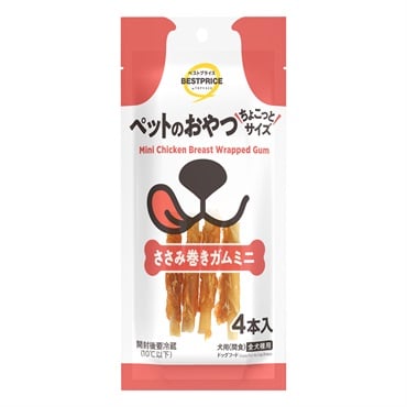 ささみ巻きガム ミニ4本 トップバリュベストプライス