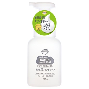 薬用泡ハンドソープ グリーンシトラスの香り 本体 250ml トップバリュベストプライス