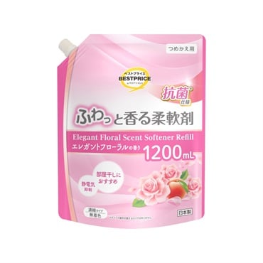 香る柔軟剤 エレガントフローラルの香り つめかえ 1200ml トップバリュ