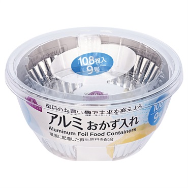 アルミおかず入れ 9号 リサイクル原料配合 108枚  トップバリュ