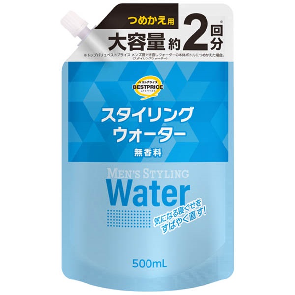 EC Hイオンウォータージェル　詰替用　500m 新品 メンズ 寝ぐせ直しウォーター 詰替え 500ml トップバリュベスト