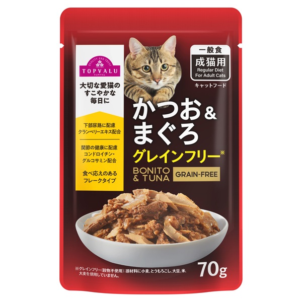 トップバリュ キャットフード かつお＆まぐろ パウチ | イオン