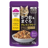 キャットフード かつお＆まぐろ パウチ トップバリュ(かつお＆まぐろたい入り 70g)