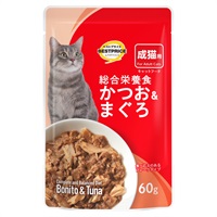 キャットフード かつお＆まぐろ パウチ トップバリュ(かつお＆まぐろ 60g)
